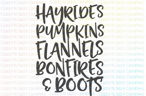 Hayrides, pumpkins, flannels, bonfires & boots