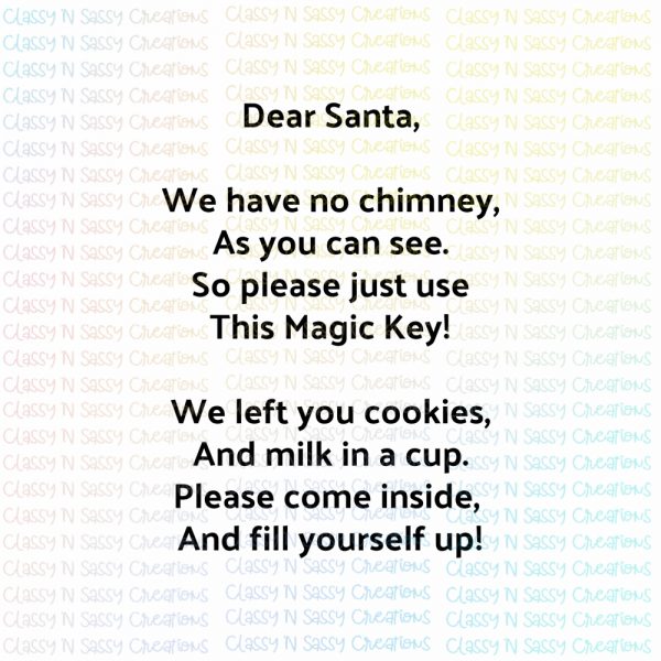 Santa Key Poem