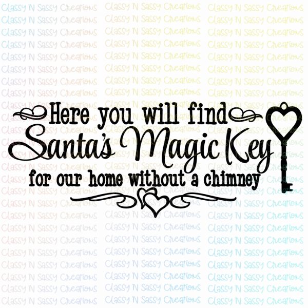 Here you will find Santa's Magic Key for our home without a chimney
