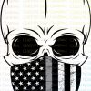 Skulls  - camo, corrections, dispatch, EMS, firefighter, light blue, military, nurse, police, pride, UK Flag, USA Flag, white - Image 13
