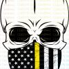 Skulls  - camo, corrections, dispatch, EMS, firefighter, light blue, military, nurse, police, pride, UK Flag, USA Flag, white - Image 12