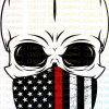 Skulls  - camo, corrections, dispatch, EMS, firefighter, light blue, military, nurse, police, pride, UK Flag, USA Flag, white - Image 10