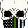 Skulls  - camo, corrections, dispatch, EMS, firefighter, light blue, military, nurse, police, pride, UK Flag, USA Flag, white - Image 8