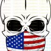 Skulls  - camo, corrections, dispatch, EMS, firefighter, light blue, military, nurse, police, pride, UK Flag, USA Flag, white - Image 3